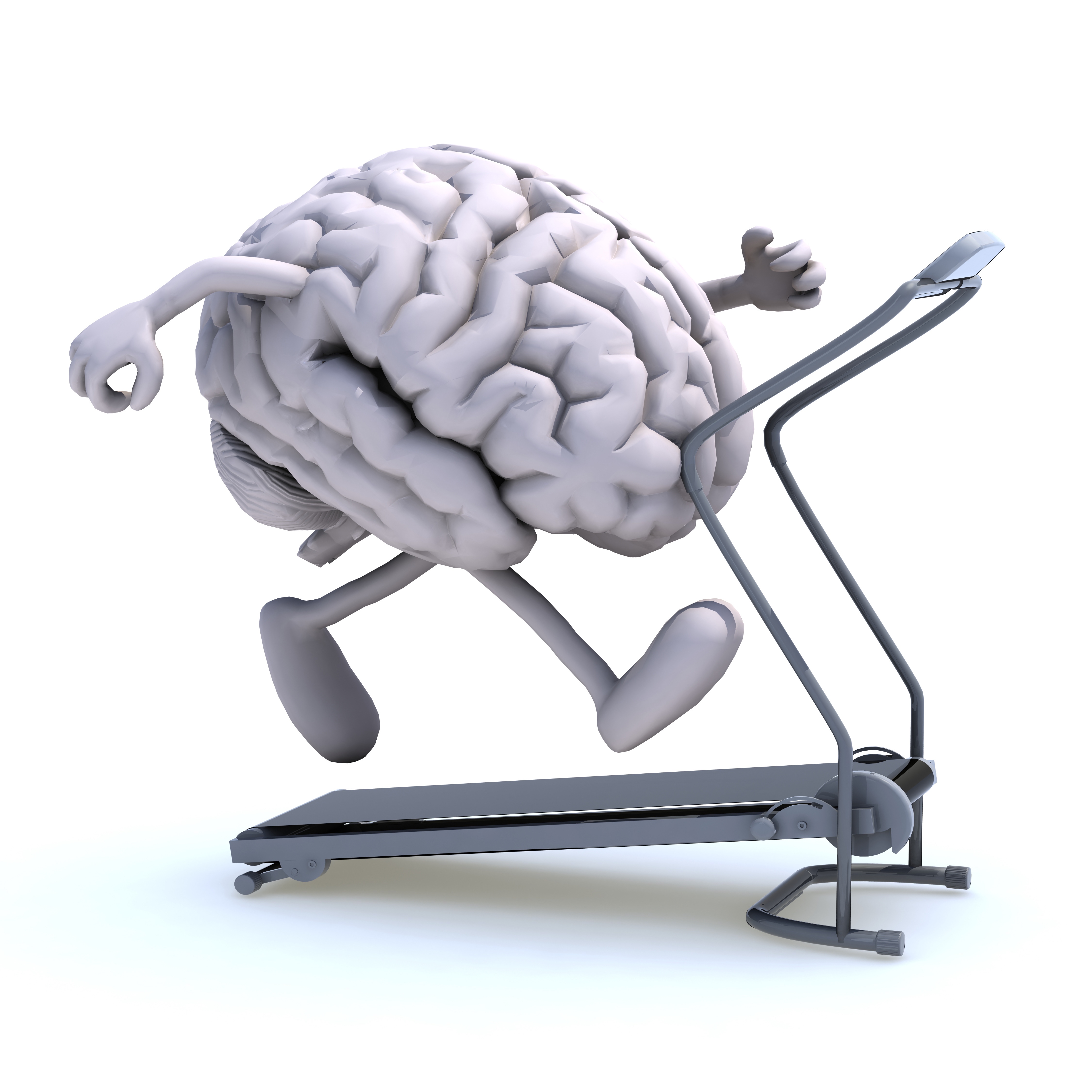 Интеллектуальное тело. Тренировка мозга. Работоспособность мозга. Мозг с руками и ногами.